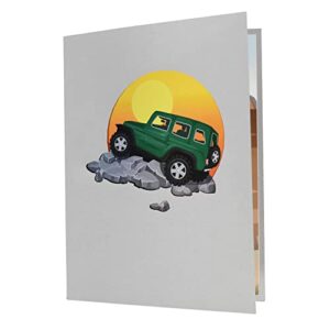 GREETING ART 3D Car Pop Up Cards, Thank You Card,Greeting Card, Happy Birthday Gift Cards,Anniversary Cards for Husband, Boyfriend, Brother, Dad, Nephew, Son