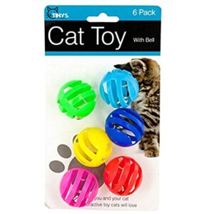 bulk buys balls with bells cat toys set, medium breeds