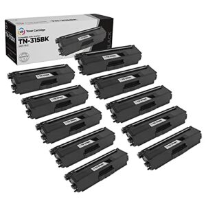 ld compatible toner cartridge replacement for brother tn315bk high yield (black, 10-pack)