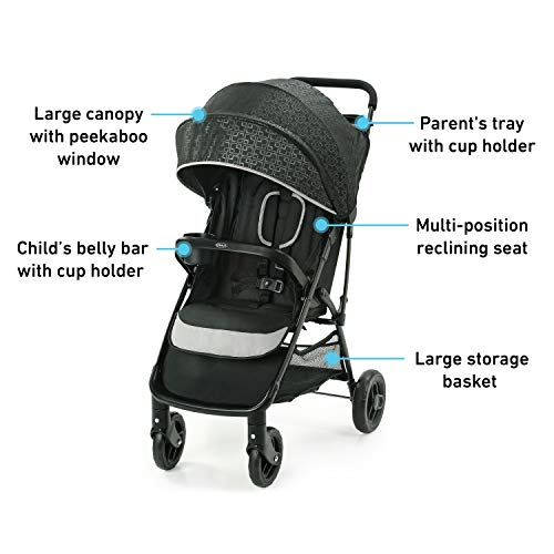 Graco NimbleLite Travel System | Includes Lightweight Stroller and SnugRide 35 Lite Infant Car Seat, Parent Storage, Compact Fold | Lightweight Stroller Under 15 Pounds, Frisco