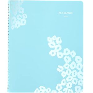 at-a-glance 2023 weekly & monthly planner, 8-1/2″ x 11″, large, wild washes teal (523-905)