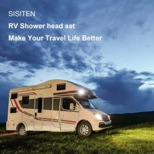 RV Shower Head with Hose and on off switch - High pressure shower head replacement for Bath room、RV、Motor home、Boat、Travel Trailer and Camper - with Stainless Steel 60'' Hose and bracket