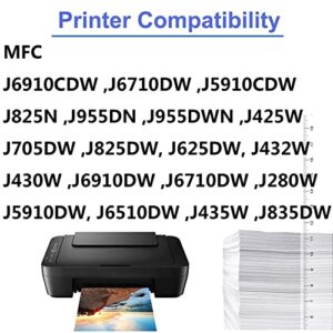 HNGT for Brother LC400 Ink Cartridge Replacement for MFC-J6910CDW J6710DW J5910CDW J825N J955DN J955DWN J705DW J825DW J625DW J432W J430W J6910DW J6710DW J5910DW 1 Pack