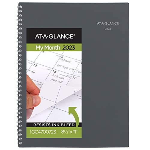 AT-A-GLANCE 2023 Monthly Planner, DayMinder, 8-1/2" x 11", Large, Gray (GC47007)