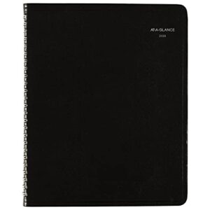 at-a-glance 2023 weekly planner, dayminder, 7″ x 8-3/4″, medium, column-style, faux leather, black (g59000)