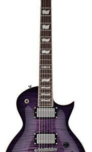 ESP LTD EC-256FM Electric Guitar, See Thru Purple Sunburst