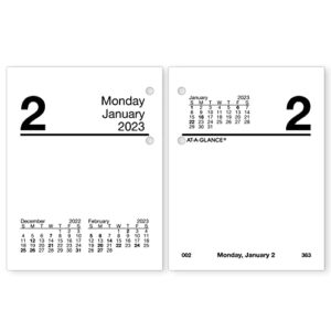 at-a-glance 2023 daily desk calendar refill, 3″ x 3-3/4″, compact, refill a, loose leaf (e91950)