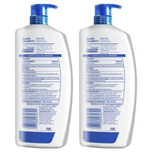 Head and Shoulders Shampoo, Anti Dandruff Treatment and Scalp Care, Classic Clean Scent, for All Hair Types including Color Treated, Curly or Textured Hair, 32.1 fl oz, Twin Pack