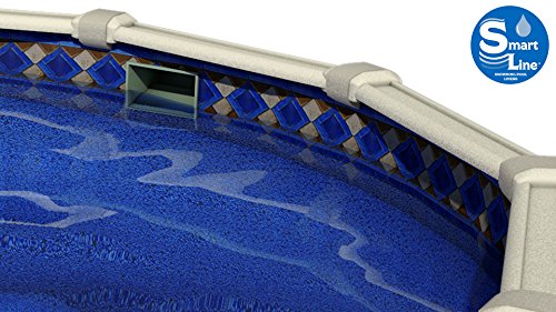 Smartline Mosaic Diamond 27-Foot Round Pool Liner | UniBead Style | 48-Inch Wall Height | 25 Gauge Virgin Vinyl Material | Strong and Durable Liners | Designed for Steel Sided Above-Ground Pools