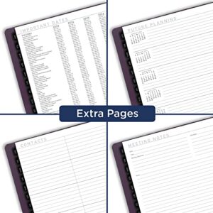 AT-A-GLANCE 2023 Monthly Planner, 9” x 11”, Large, Monthly Tabs, Pocket, Faux Leather, Contemporary, Merlot (70250X50)