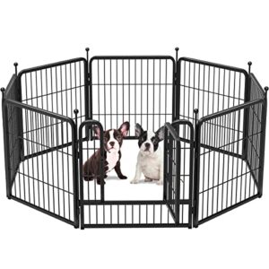 fxw rollick dog playpen, 24″ height for puppies/small dogs, designed for camping, yard, 8 panels