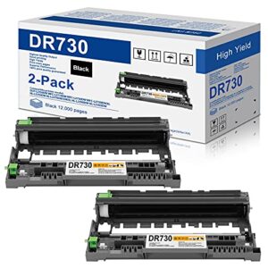 2-pack dr730 dr 730 dr-730 drum unit replacement for brother dr730 mfc-l2710dw mfc-l2730dw mfc-l2750dw mfc-l2750dwxl hl-l2350dw hl-l2395dw dcp-l2550dw printer drum