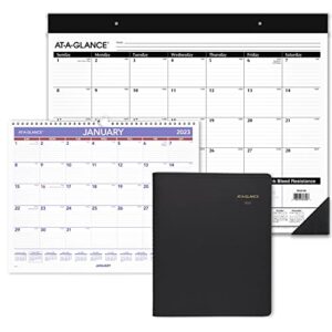 AT-A-GLANCE 2023 Weekly Planner, Quarter-Hourly Appointment Book, 7" x 8-3/4", Medium, Telephone/Address Pages, Black (7095105)
