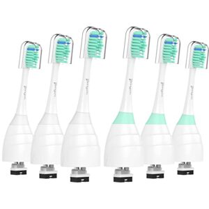replacment brush heads compatible with philips sonicare e-series essence, xtreme, elite, advance, and cleancare electric toothbrush, toothbrush replacment heads refills, 6 pack