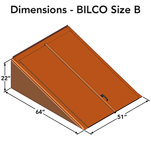 BILCO Size B Basement Door - Powder Coat Finish and keyed Lock kit (White)