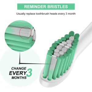 Toothbrush Heads for Philips Sonicare Replacement Brush Heads Medium Soft Dupont Bristles Electric Toothbrush Replacement Heads Fit E-Series Essence Xtreme Elite Advance and CleanCare, 6 Pack