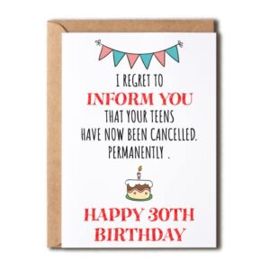 funny 30th birthday card – 30th birthday card – for son daughter sister brother nephew niece grandson