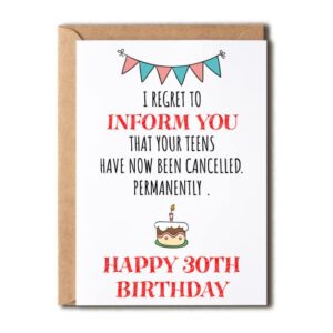 Funny 30Th Birthday Card - 30Th Birthday Card - For Son Daughter Sister Brother Nephew Niece Grandson