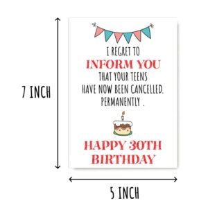 Funny 30Th Birthday Card - 30Th Birthday Card - For Son Daughter Sister Brother Nephew Niece Grandson