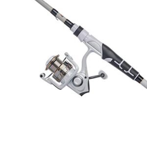 Abu Garcia Max Pro Spinning Reel and Fishing Rod Combo,Grey