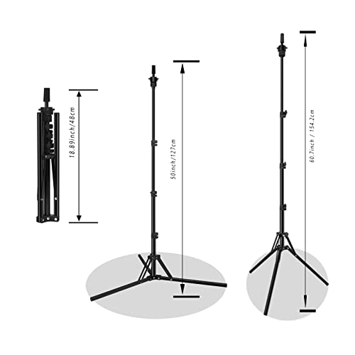 DANSEE Wig Stand Tripod Metal Adjustable Mannequin Head Stand Upgrade Foldable Wig Head Stand for Cosmetology Hairdressing Training