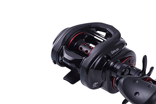 Abu Garcia REVO4 SX Revo SX Low Profile Fishing Reel, black/red