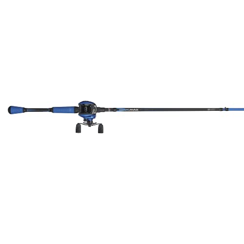 Abu Garcia Blue Max Low Profile Baitcast Reel and Fishing Rod Combo, 7'