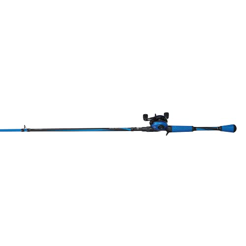 Abu Garcia Blue Max Low Profile Baitcast Reel and Fishing Rod Combo, 7'