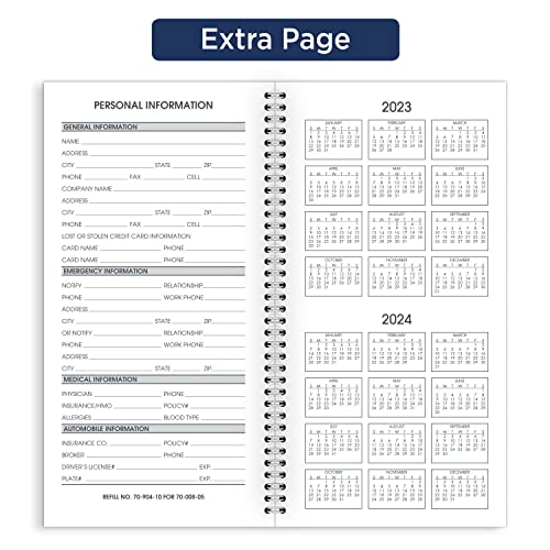 AT-A-GLANCE 2023 Weekly Planner Refill for 70-008, Hourly, 3-1/4" x 6-1/4" (7090410)