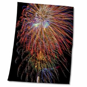 3drose usa, colorado, frisco, dillon reservoir. fireworks display, july 4th. – towels (twl-190711-2)