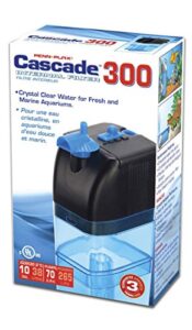 penn-plax cascade 300 fully submersible internal filter – provides physical, biological, and chemical filtration for aquariums and turtle tanks