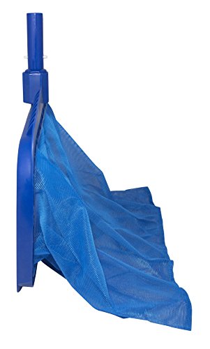 Poolmaster 28300 Big Sucker Swimming Pool Leaf Vacuum, Blue & Swimline Professional Heavy Duty Deep-Bag Pool Rake, Blue