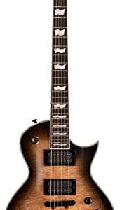 ESP 6 String LTD Deluxe EC-1000 Electric Guitar, Black Natural Burst, Right, (LEC1000BPBLKNB)