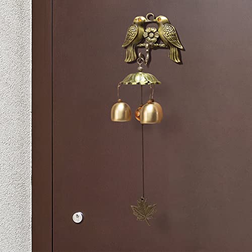 Moreinday Door Bells Chimes Feng Shui Wind Chime for Wealth and Safe Chinese Vintage Decorative Hanging Bell Gift Shopkeepers Bell Office Store Entrance Front Door Porch Garden Home Patio