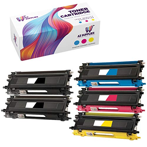 AZ Supplies © Premium OEM Quality 5PK TN115 High Yield Toner Cartridges Color Set + Black Professionally Remanufactured for Brother DCP-9040CN, DCP-9045CDN, HL-4040CDN, HL-4040CN, HL-4070CDW, MFC-9440CN, MFC-9450CDN, MFC-9840CDW Printers (2x Black, 1x Cya