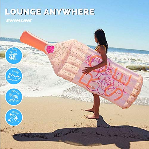 Swimline Glitter Rose Pool Lounger, Pink, 94 x 28 inches