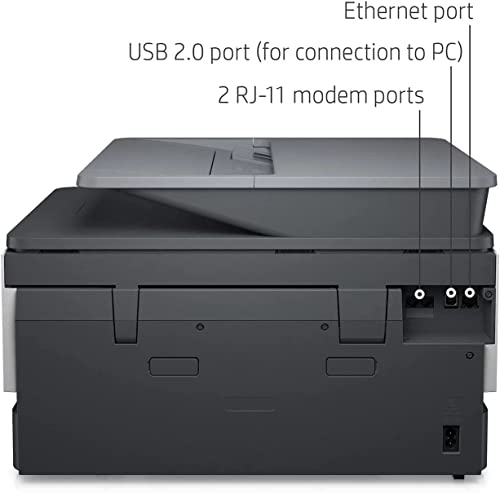 HP OfficeJet Pro 9018e All-in-One Wireless Color Inkjet Printer - Print Scan Copy Fax - 22 ppm, 4800 x 1200 dpi, 512MB Memory, 35-Sheet ADF, Auto 2-Sided Printing, Ethernet (Renewed)