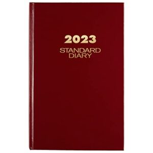 at-a-glance 2023 daily diary, standard planner journal, 12 month, 7-3/4″ x 12″, large, hardcover, red (sd37613)