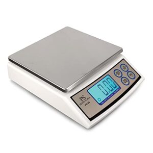 Penn Scale PS-20 Digital Kitchen Portion Scale - 20lb Electric Kitchen Scale with 0.01lb Readability - Removable Platter & LCD Display - KG, Lb, & Oz Unit Conversion (AC & Battery Powered)