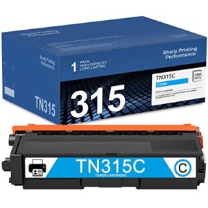 eaxiuce (cyan, 1-pack) compatible high yield tn315 tn315c toner cartridge replacement for brother hl-4150cdn 4140cw 4570cdw 4570cdwt mfc-9640cdn 9650cdw 9970cdw printer by pallaeaxiucemtoner