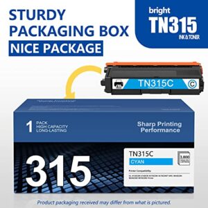 EAXIUCE (Cyan, 1-Pack) Compatible High Yield TN315 TN315C Toner Cartridge Replacement for Brother HL-4150CDN 4140CW 4570CDW 4570CDWT MFC-9640CDN 9650CDW 9970CDW Printer by PALLAEAXIUCEMTONER