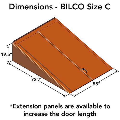 BILCO Size C Basement Door - Powder Coat Finish and keyed Lock kit (Brick)