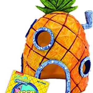 Penn-Plax Spongebob Squarepants Officially Licensed Aquarium Ornament – Spongebob’s Pineapple House – Medium