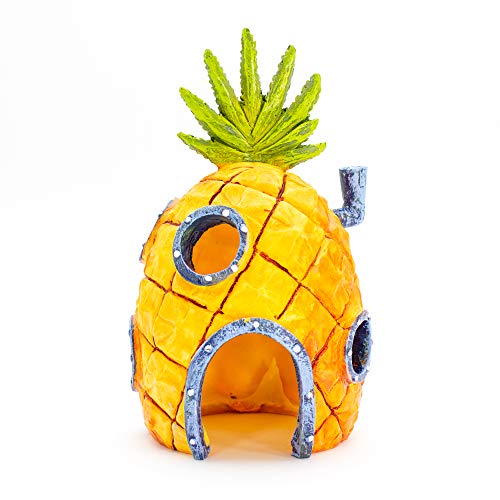 Penn-Plax Spongebob Squarepants Officially Licensed Aquarium Ornament – Spongebob’s Pineapple House – Medium