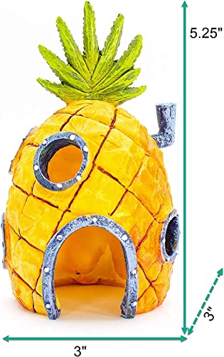 Penn-Plax Spongebob Squarepants Officially Licensed Aquarium Ornament – Spongebob’s Pineapple House – Medium