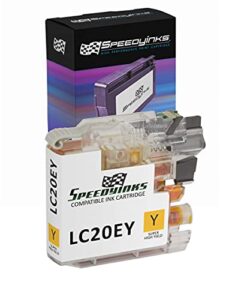speedy inks compatible ink cartridge replacement for brother lc20ey super high yield (yellow)