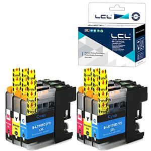 lcl compatible ink cartridge replacement for brother lc105 xxl lc1053pk lc105c lc105m lc105y 1200 pages super yield mfc-j4710dw j4610dw j4510dw j4410dw j4310dw (6-pack 2cyan 2magenta 2yellow)