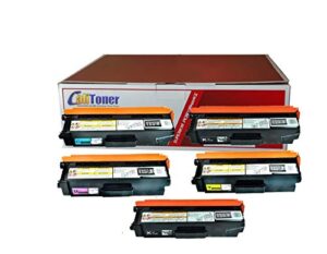 calitoner compatible laser toner cartridges replacement brother tn336bk tn336c tn336m tn336y set use for brother mfc-l8600cdw, mfc-l8850cdw, hl-l8250cdn, hl-l8350cdw, hl-l8350cdwt printer- (5 pack)