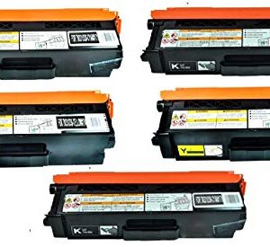 Calitoner Compatible Laser Toner Cartridges Replacement Brother TN336BK TN336C TN336M TN336Y Set Use for Brother MFC-L8600CDW, MFC-L8850CDW, HL-L8250CDN, HL-L8350CDW, HL-L8350CDWT Printer- (5 Pack)