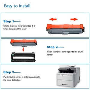 [1BK+1C+1M+1Y] DR223CL Compatible DR223CL DR-223CL Drum Unit Replacement for Brother MFC-L3770CDW L3710CW L3750CDW L3730CDW HL-3210CW 3230CDW 3270CDW 3230CDN 3290CDW DCP-L3510CDW L3550CDW Printers